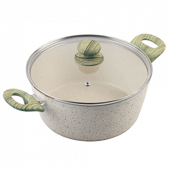 Кастрюля ENDEVER Stone-Beige-24C с крышкой ?24 см