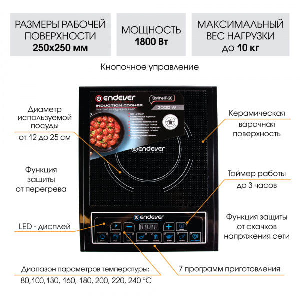Индукционная плита ENDEVER Skyline IP-20
