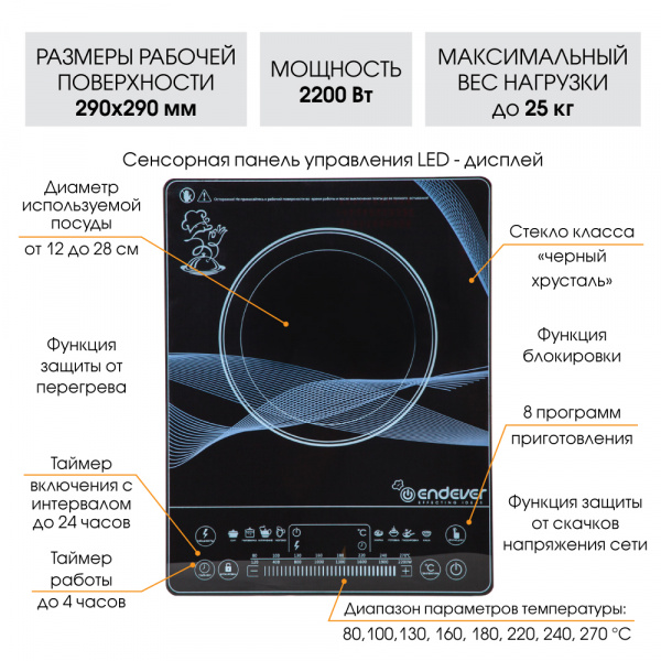 Индукционная плитка Endever Skyline IP-32