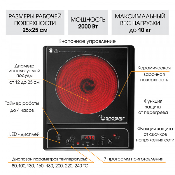 Индукционная плита ENDEVER Skyline IP-22