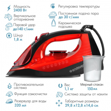 Электрический утюг ENDEVER DELTA-224