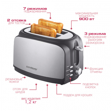 Электрический тостер ENDEVER SkyLine ST-121